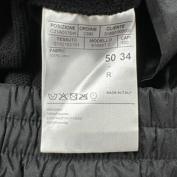 Canali NWT Black Edition Tech Jogger Pants Black Size 34 Zip Pockets 100% Cotton - Picture 5 of 10